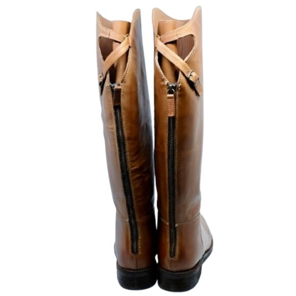 FREE PEOPLE~Everly~EQUESTRIAN BOOTS Tan Leather SIZE 9 NEAR NEW - Picture 3 of 6